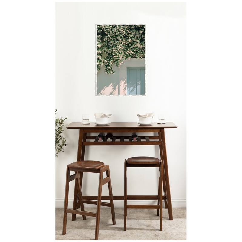 Kate and Laurel Trad Street Jasmine by Alicia Bock Framed Canvas Wall Art Print