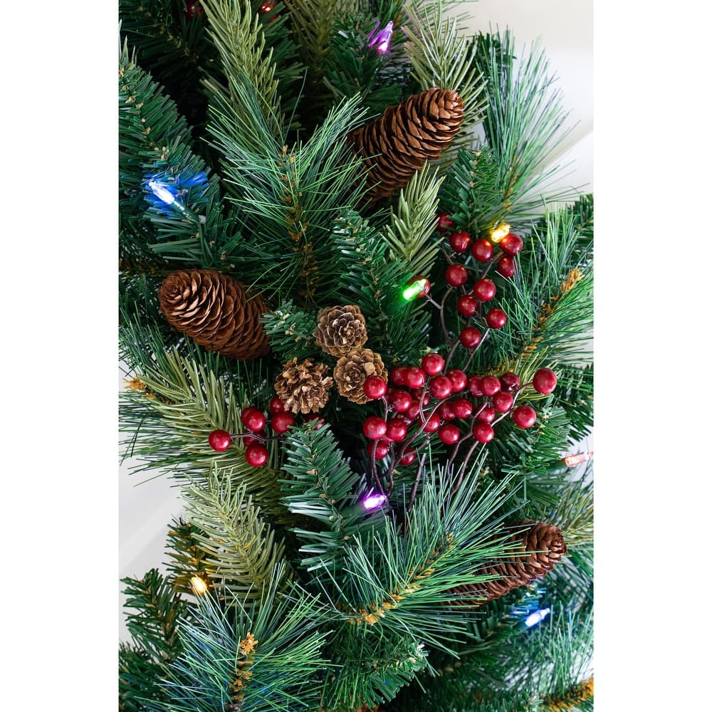 Woodland Berry Garland B/O WW & MU LED (6', 9' or 12')