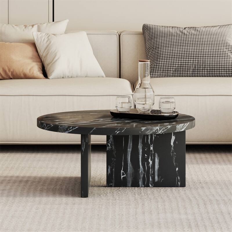 Modern MDF Circular Patterned Coffee Table