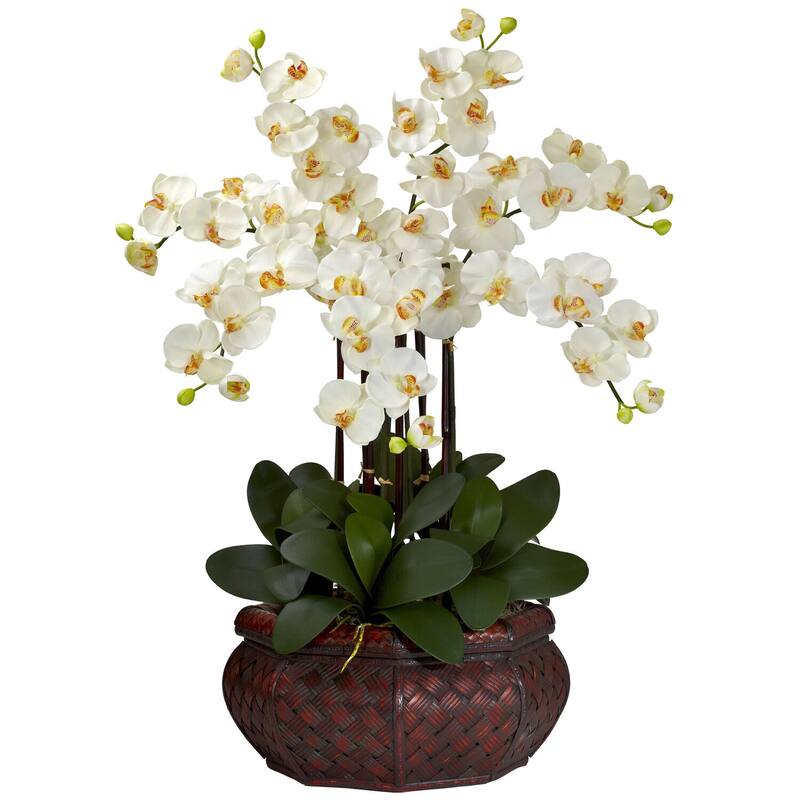 Rustic Silk Flower Arrangement - 32" Tall Home Decor - Large Artificial Flowers for Living Room, Bedroom, Office - 32