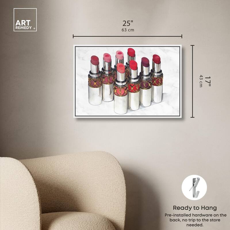 Doll Memories - Lipsticks 22 Canvas by Art Remedy
