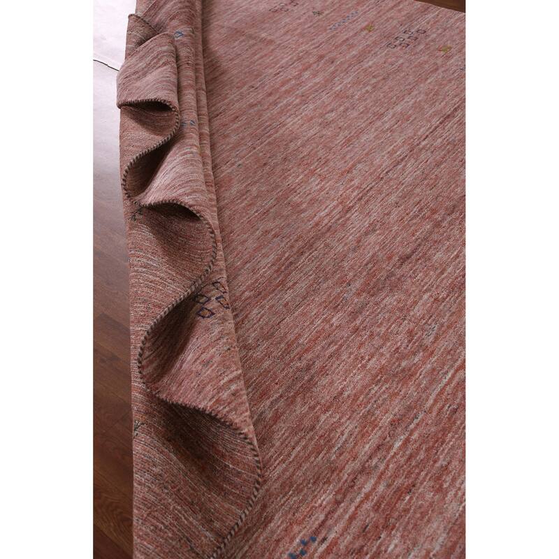 Hand Knotted Oriental 100% Wool Carpet Tribal Tribal Peach Gabbeh Area Rug - 11' 3'' X 9' 1''