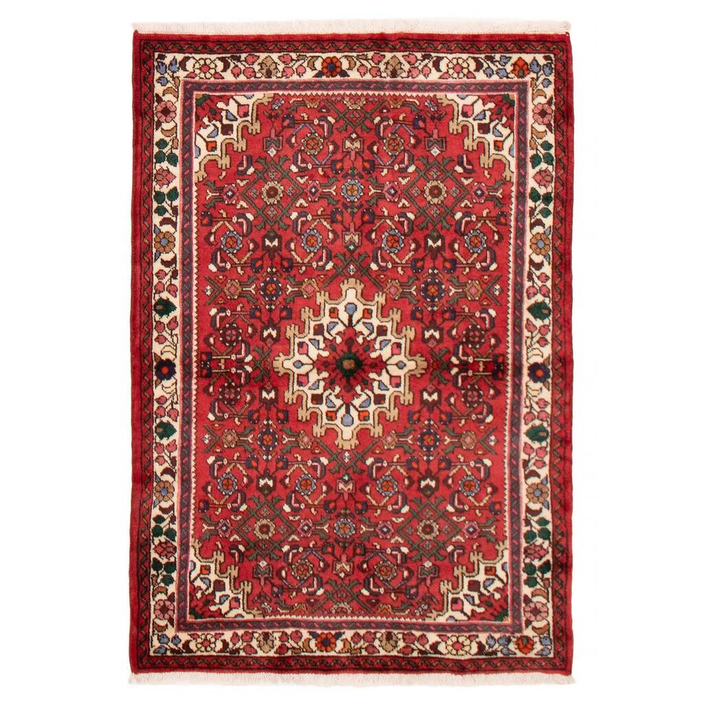 ECARPETGALLERY Hand-knotted Andelz Red Wool Rug - 3'5 x 5'0