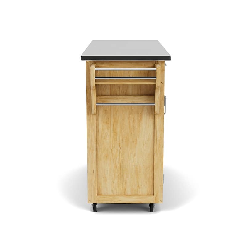 Homestyles Create-a-Cart Natural Mobile Kitchen Cart with Stainless Steel Top