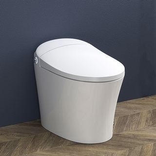 One Piece Dual Flush Glongated Toilet With Heated Seat Seat Included