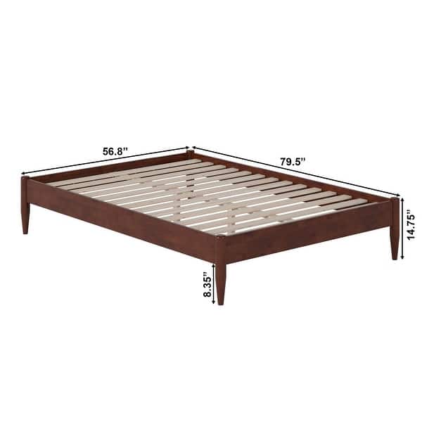 dimension image slide 4 of 20, AFI Pasadena Basic Platform Bed Frame