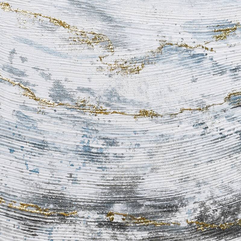 Blizzard Textured Metallic Hand Painted Wall Art by Martin Edwards