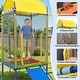 preview thumbnail 7 of 8, Gymax 5-in-1 Kids Swing Set w/Trampoline Roof 2 Belt Swings Slide