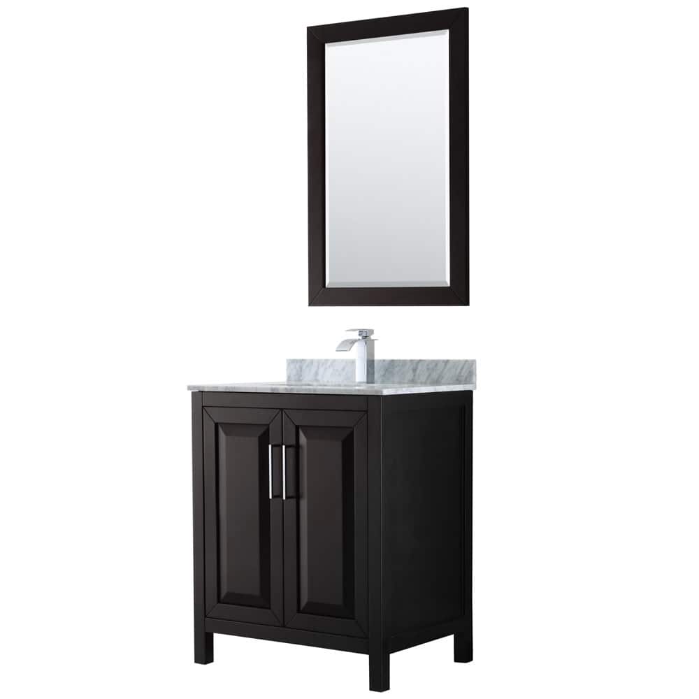 Wyndham Collection Daria 30" Free Standing Single Vanity Set with MDF