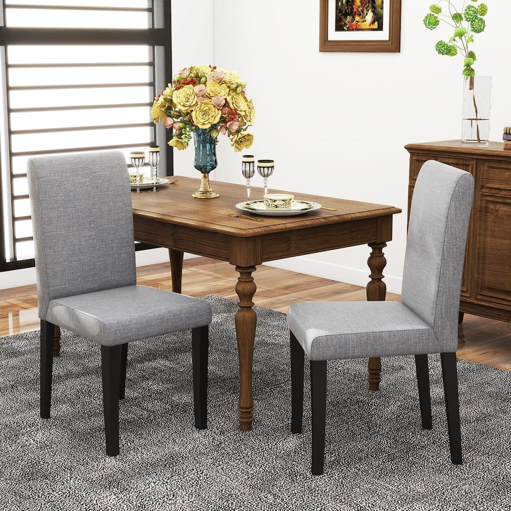 Sherpa Fabric Upholstered Dining Chairs Set with Backrest For Dining Room, Kitchen, Living Room (Set of 4)