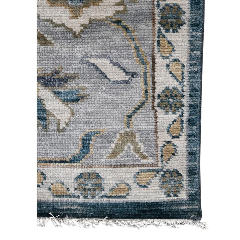 Brylynn Spalding Blue Hand-Knotted Wool Area Rug