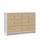 preview thumbnail 9 of 26, Storkcraft Calabasas 6 Drawer Dresser - GREENGUARD Gold Certified, 6 Drawer Dresser with Interlocking Drawer System White/Driftwood