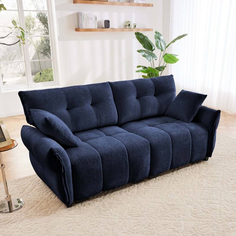 78.7" Chenille Two Seater Upholstered Sofa