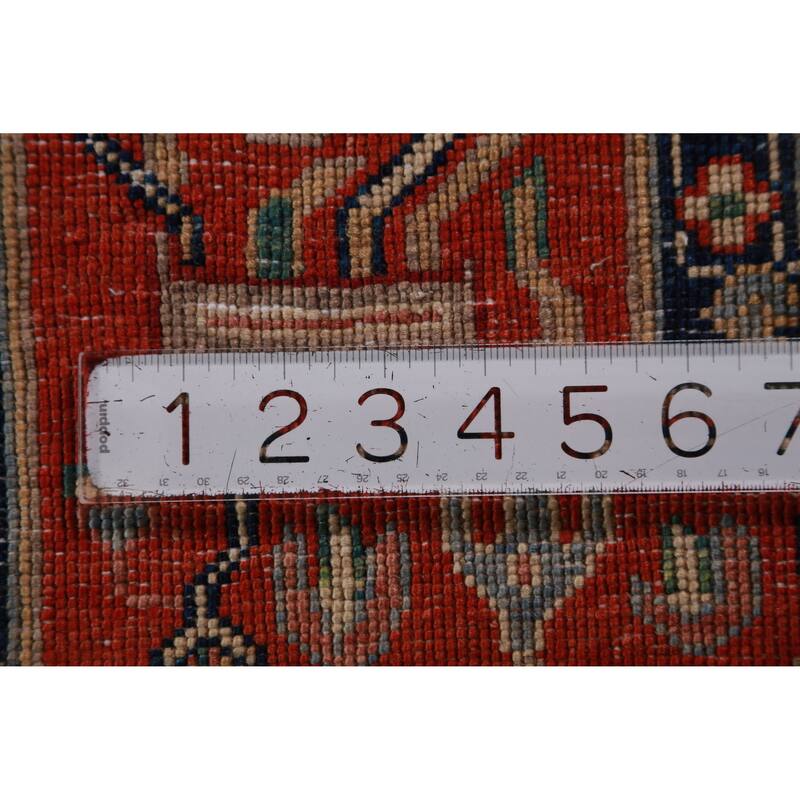 Vegetable Dye Heriz Serapi Oriental Rug Hand-Knotted Wool Carpet - 4'1"x 6'8"