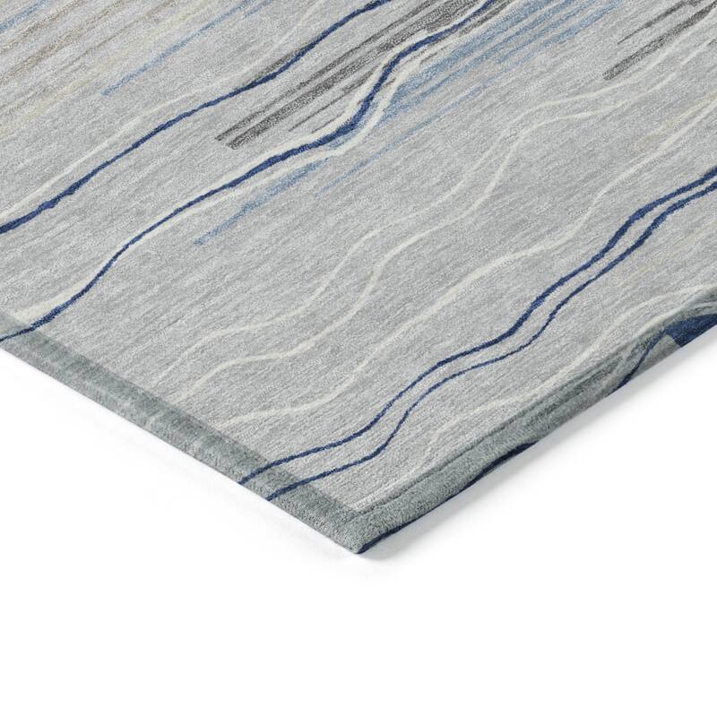 HomeRoots Striped Transitional Rectangle Outdoor Rug