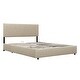 preview thumbnail 15 of 14, Grey Full Upholstered Platform Bed with Lifting Storage and Tufted Headboard