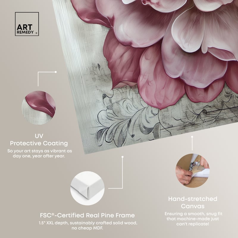 Art Remedy Darla Gallery Wrapped Floral Fine 1 Piece Canvas Wall Art