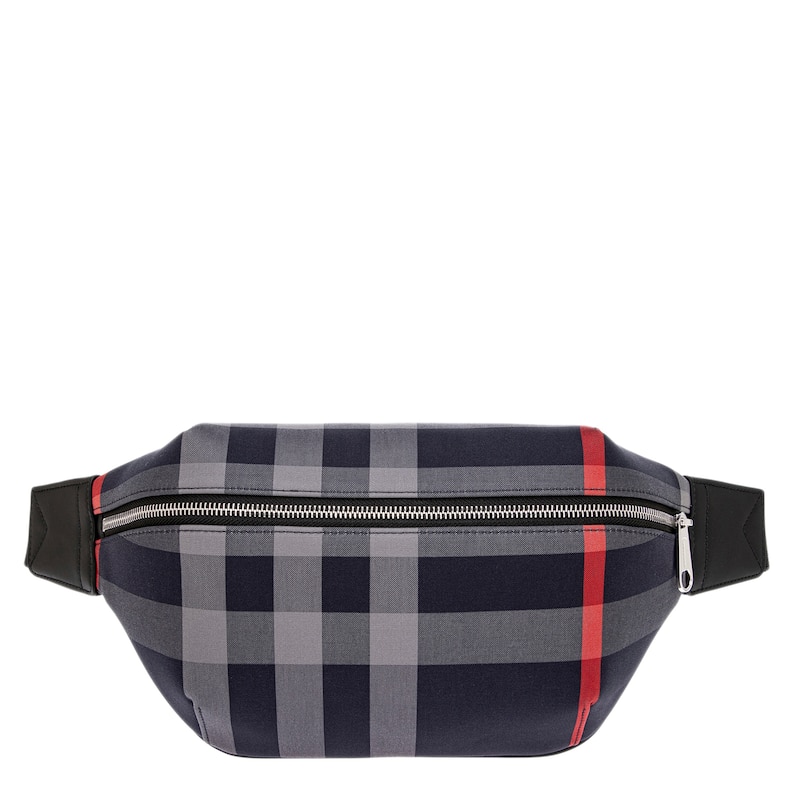 Burberry Men's Sonny Check Belt Bag - Navy Check - Navy Check