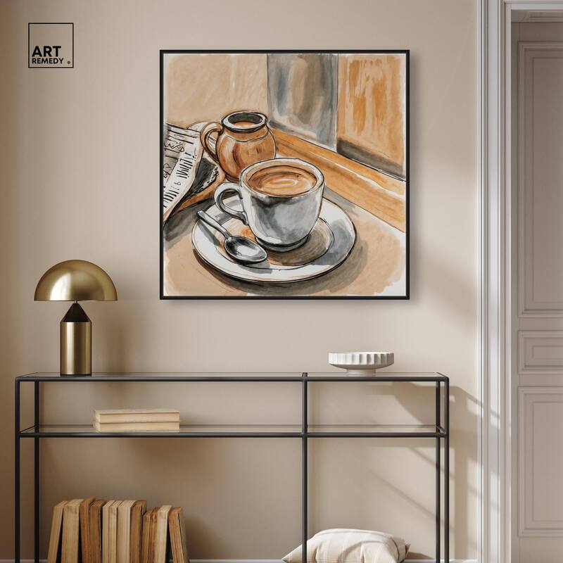 Sunday Coffee Canvas by Art Remedy