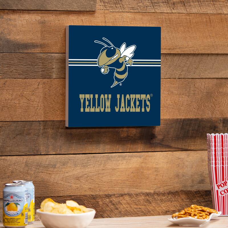 Georgia Tech Wooden Door Decor Wall Sign - Multi-Color - 12 x 12