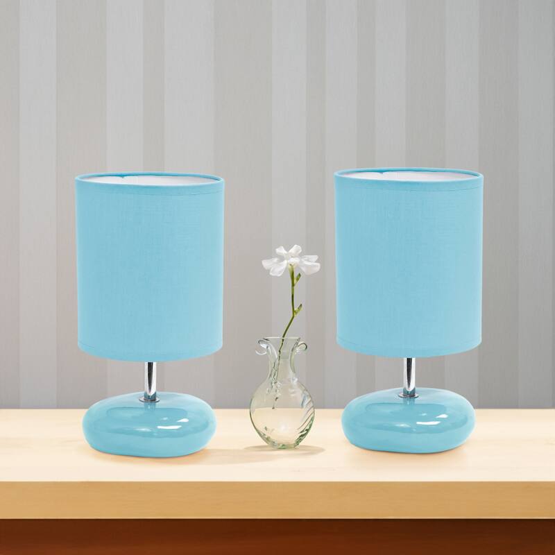 Creekwood Home 10.24" Traditional Mini Round Rock Table Lamp - 10.24