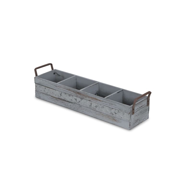 Brown Wooden 3 Slot Storage Caddy