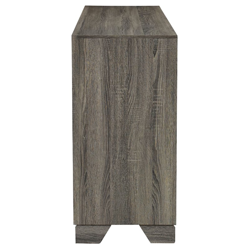6-Drawer Brown Oak Dresser Cabinet with Modern Sleek Lines, Smooth Glide Drawers, and Durable Bedroom Storage