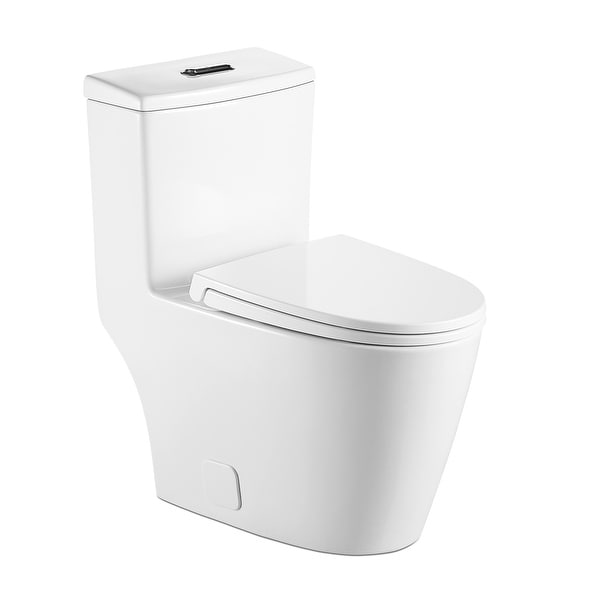 Shop Double Flush Toilet Hidden Water Channel - White - On Sale ...