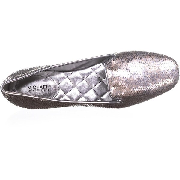 michael kors silver loafers