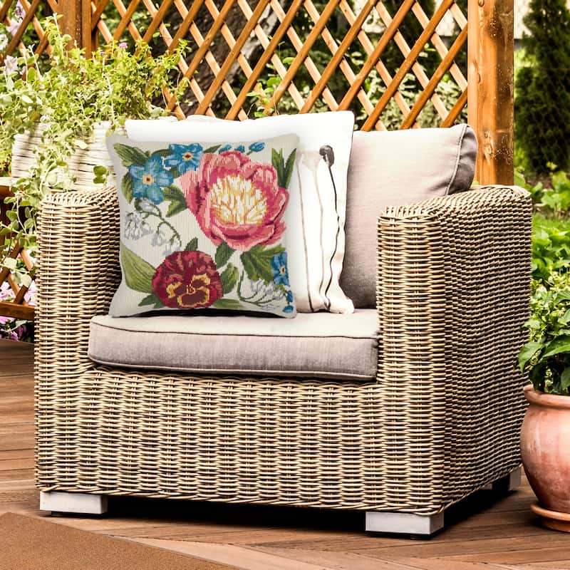 Liora Manne Marina Secret Garden Indoor/Outdoor Pillow