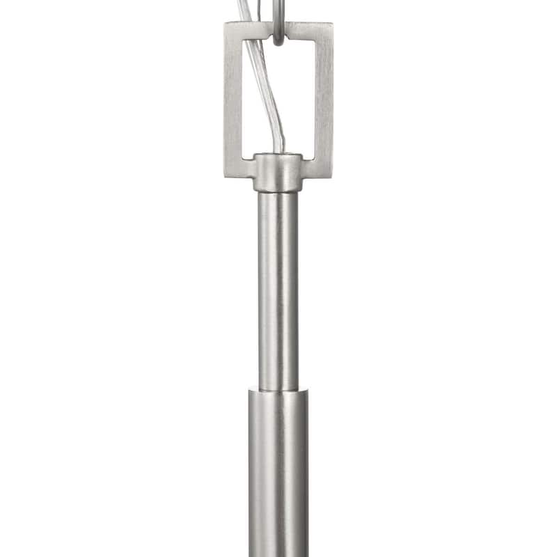 Vertex Collection Five-Light Brushed Nickel Clear Glass Contemporary Chandelier - 22.5 in x 22.5 in x 15.25 in
