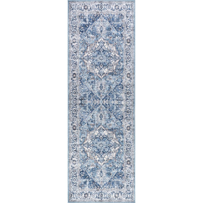 Nuloom Joslyn SpinClean Traditional Floral Machine Washable Area Rug