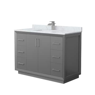 Wyndham Collection WCF414148S-NAT-UNSMXX Strada 48" Free Standing