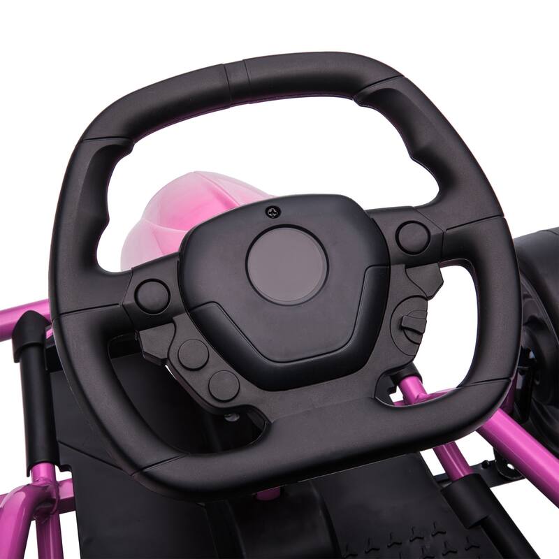High-Speed 24V Drifting Go Kart with Slow Start, Music, and Safety Belt for Kids