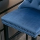 preview thumbnail 31 of 56, Set of 2 Contemporary Velvet Upholstered Barstools with Button Tufted Decoration
