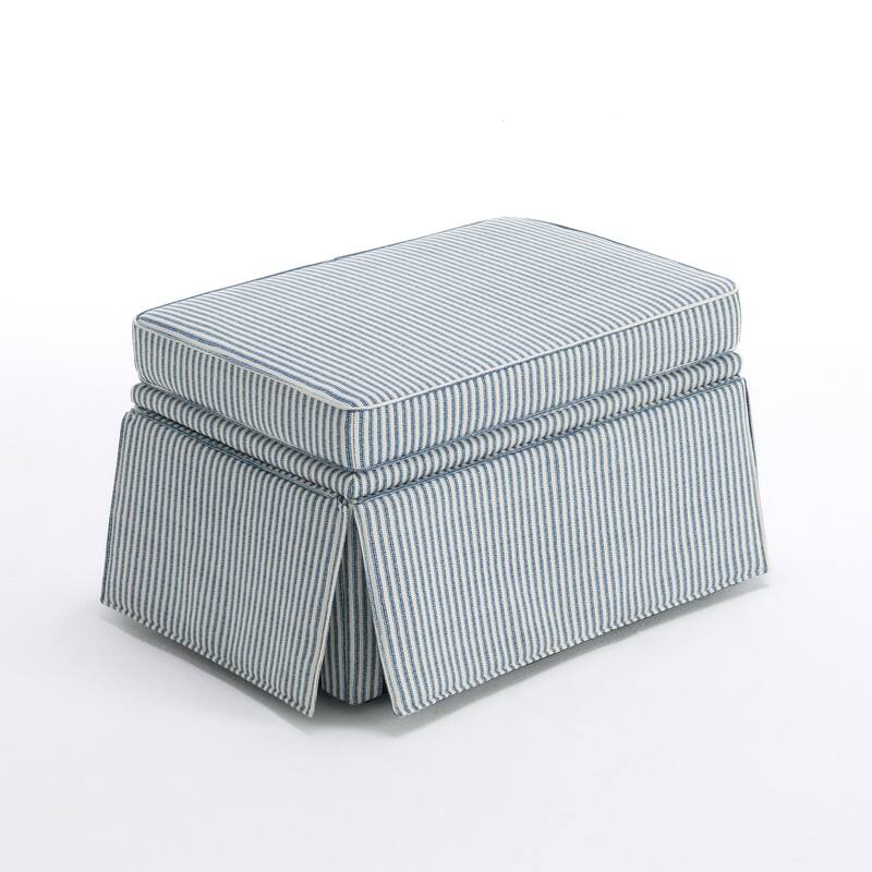 Skirted Oversized Storage Ottoman