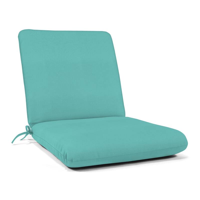 Sunbrella Solid Fabric 1-Piece Indoor/Outdoor Club Chair Cushion, 22"W x 44"L