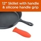 preview thumbnail 3 of 4, Cast Iron 12 Inch Skillet, Cast Iron Pan with Handle Holder