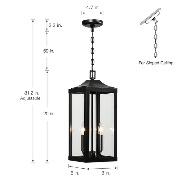 Outdoor hanging pendant light black outlet
