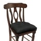 preview thumbnail 1 of 9, Klear Vu Gripper Tyson Dining Chair Cushion Set Set of 4 - Midnight Black