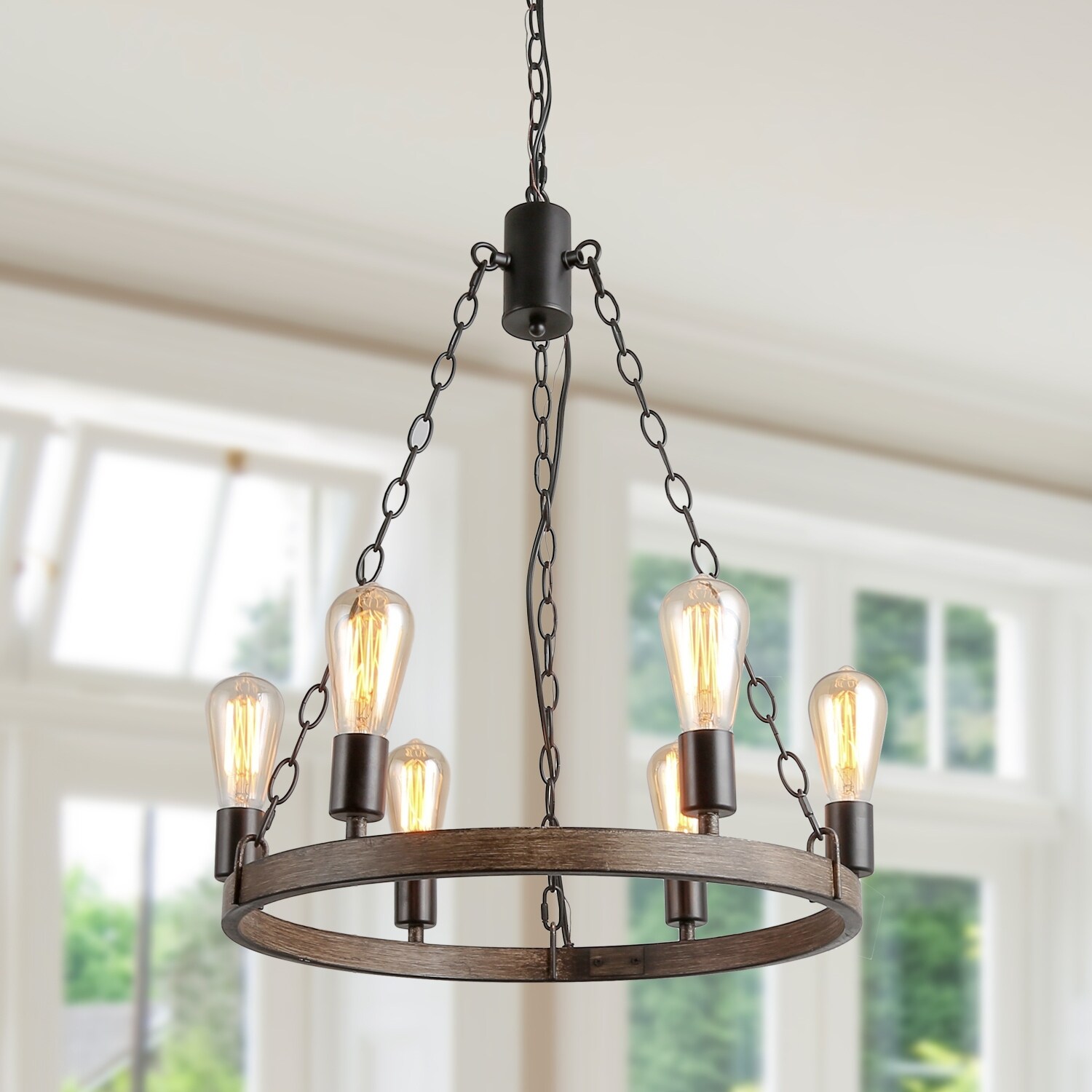 The gray barn wagon wheel chandelier hot sale