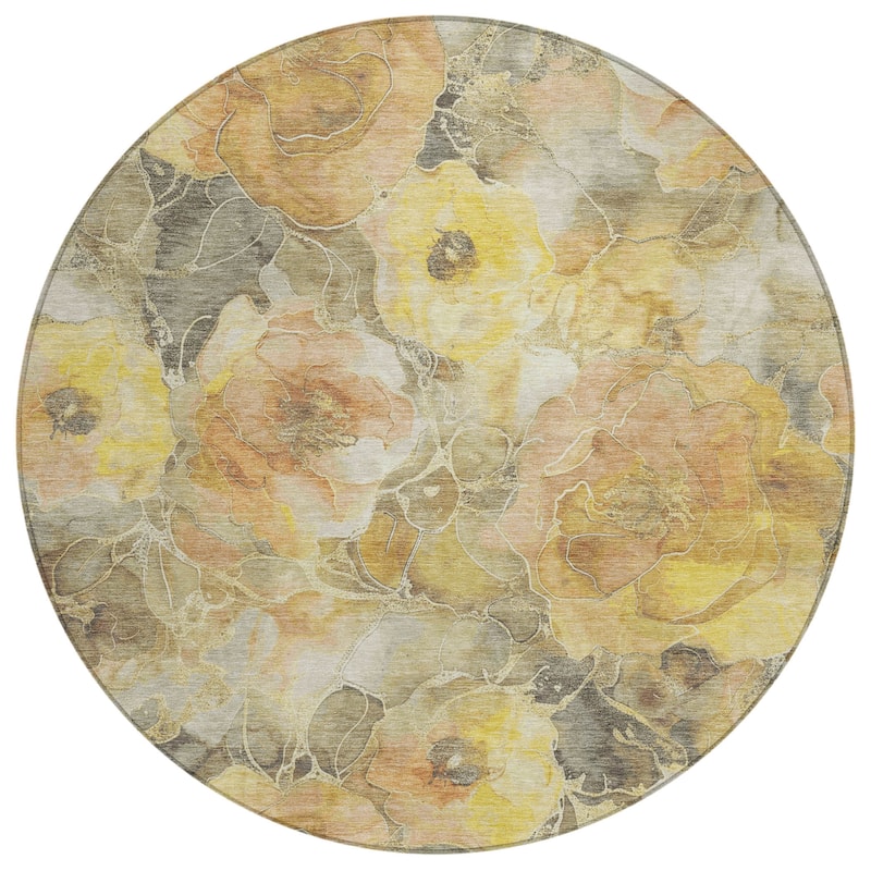 HomeRoots Floral Transitional Rectangle Outdoor Rug