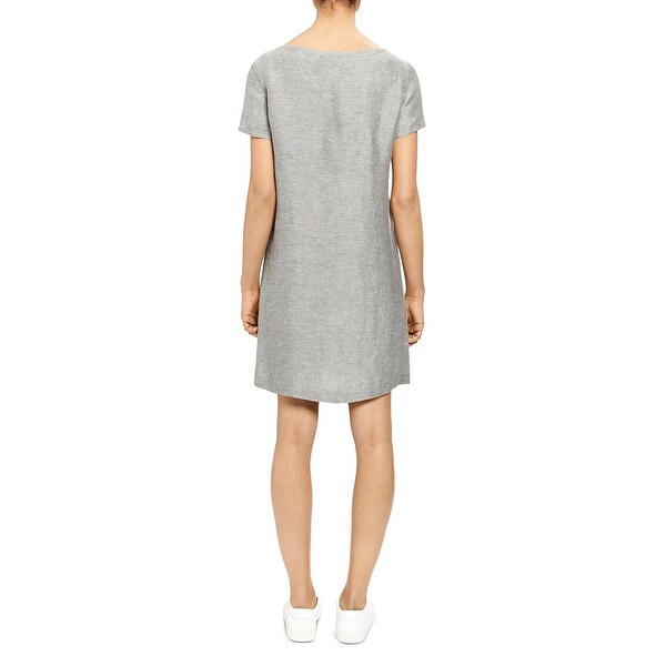 white linen t shirt dress