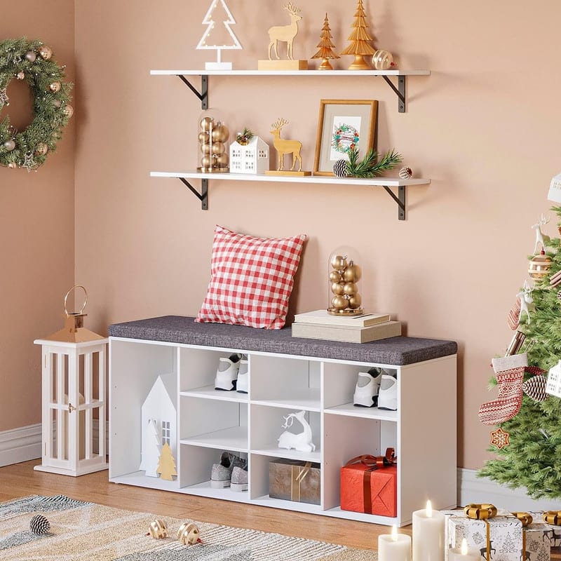 Shoe Storage Bench with Cushion