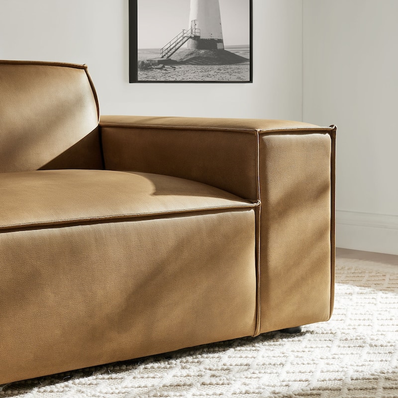 Restore Vegan Leather Right-Facing Modular Lounge Chair
