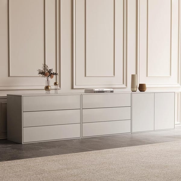 94.47 inch modern combination storage cabinet
