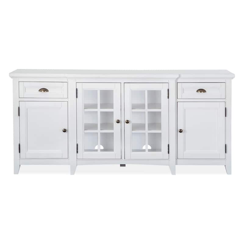 Magnussen Home Heron Cove Chalk White 70" Console - 70"W x 18"D x 32"H
