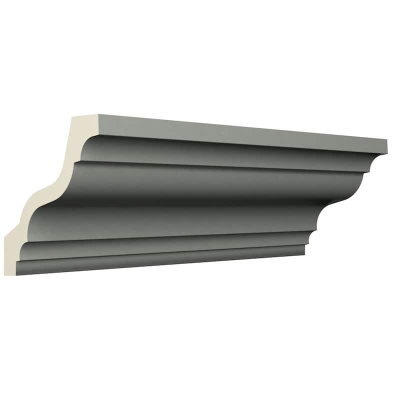 4 3/4"H x 4 3/4"P x 6 5/8"F x 96"L Harlington Crown Moulding - 1-Pack