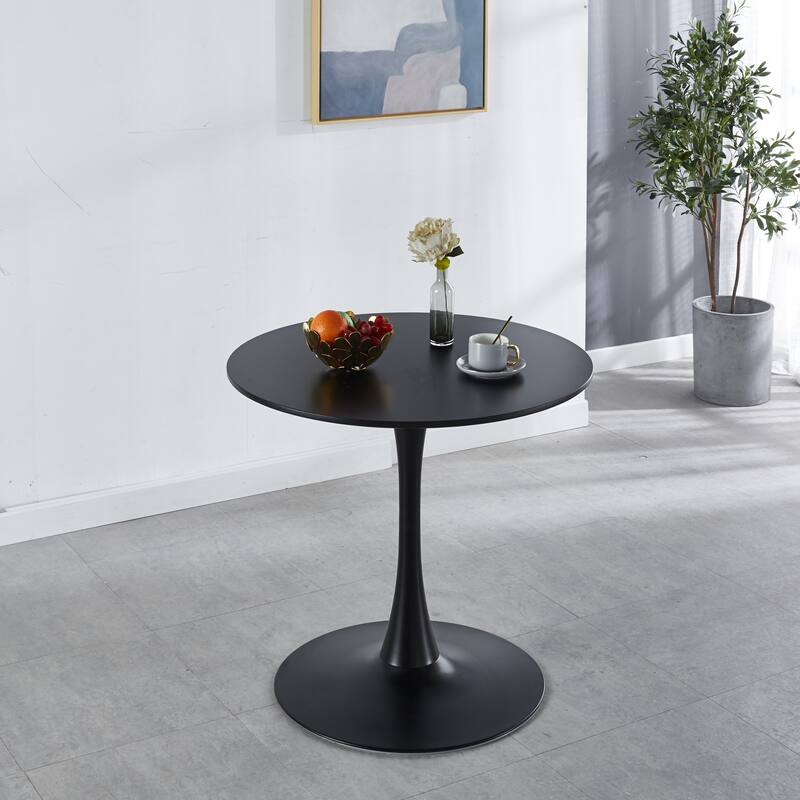 31.5" Tulip Table for 2-4 people With Round Mdf Table Top, Pedestal Dining Table, End Table Leisure Coffee Table
