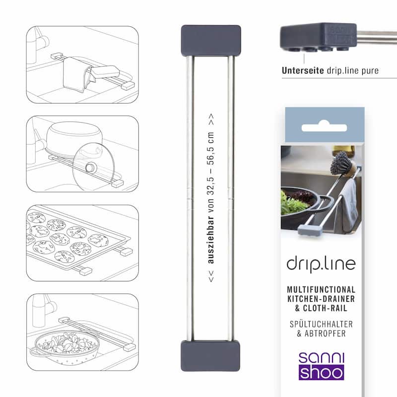 Sanni Shoo drip line Multifunctional Kitchen Drainer and Cloth Rail